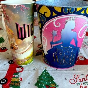 Emagine theaters exclusive Glinda popcorn buckets and Wicked cup